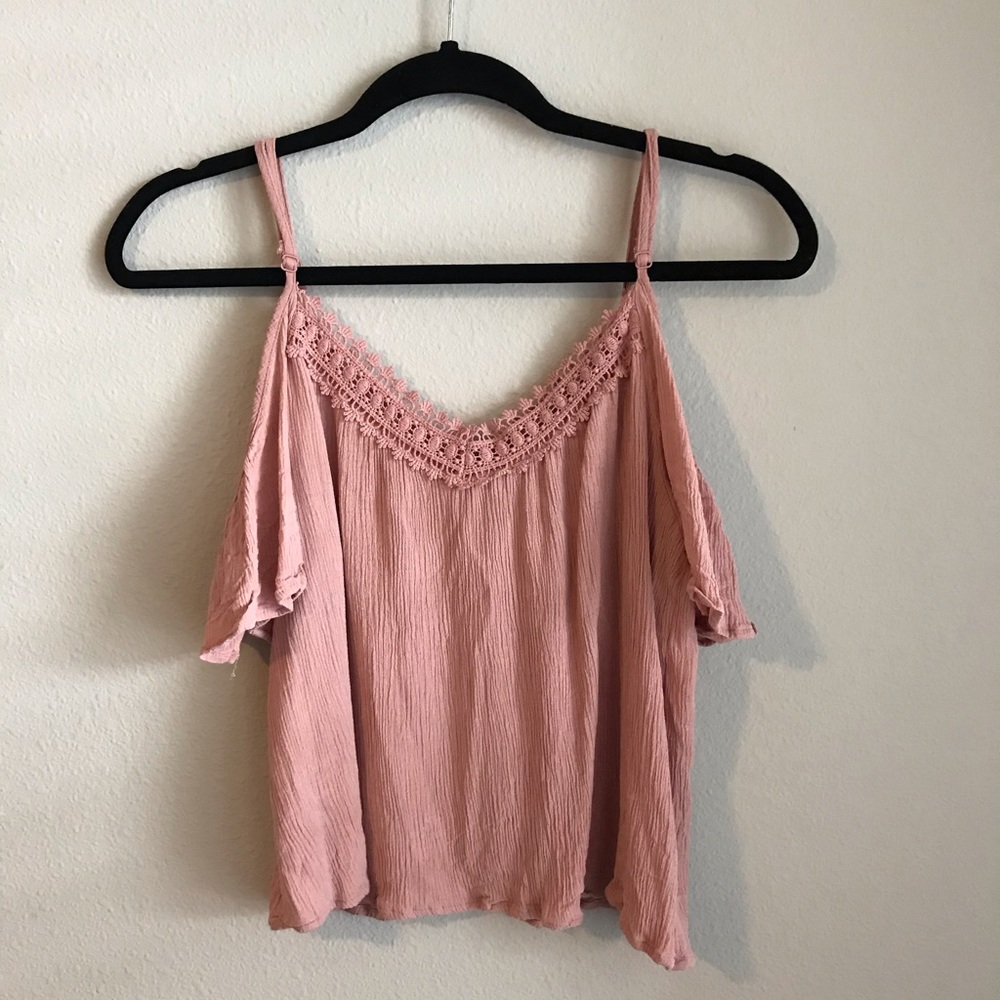 ⭐️FINAL SALE⭐️ Forever 21 Pink Lace Tank Top